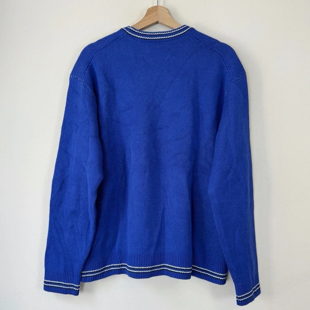 NWT Abercrombie Fitch Seattle Seahawks Blue Knit Sweater Sweatshirt - Medium